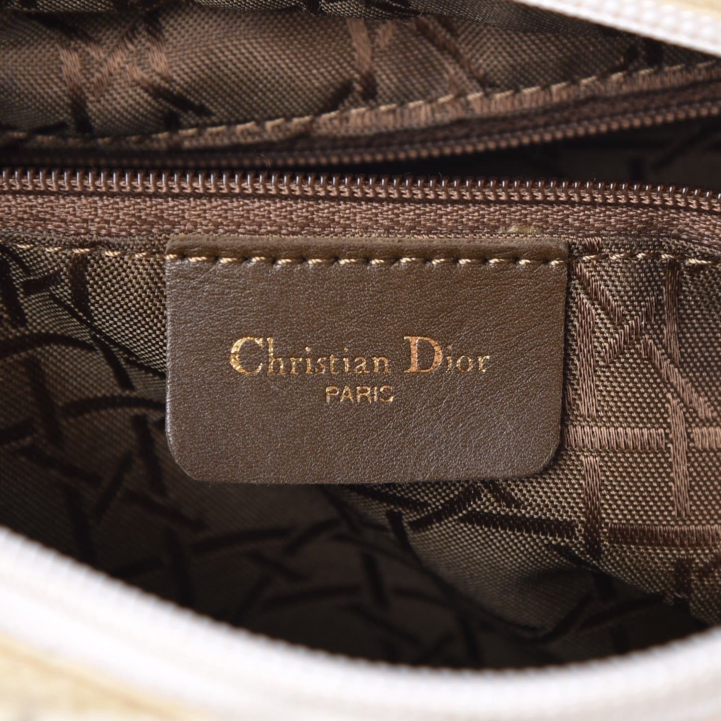 Nylon Cannage Medium Lady Dior White