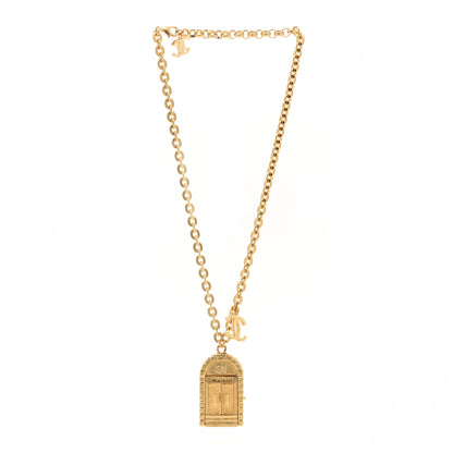 Chanel Metal 31 Rue Cambon Door Long Necklace Gold 3 of 9