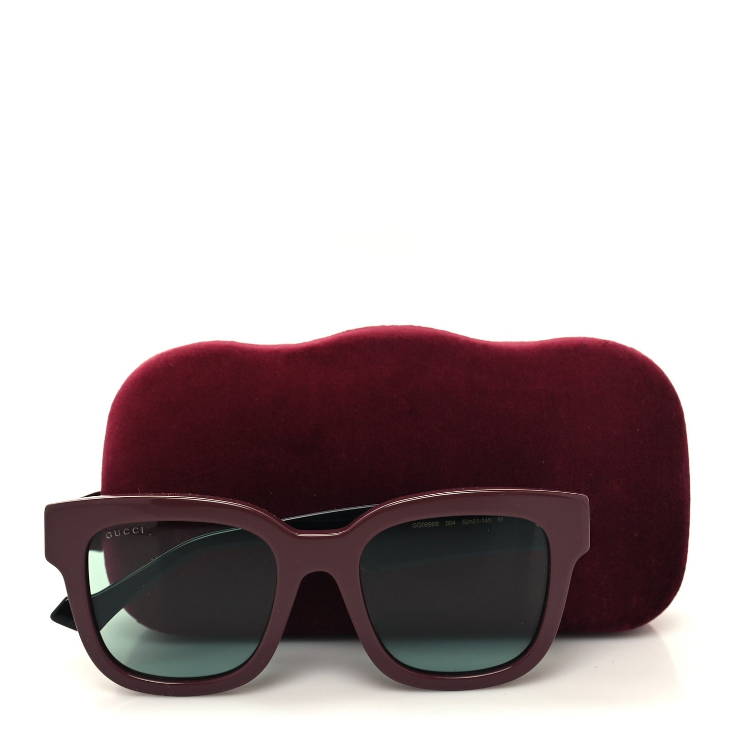 Rectangle 52mm Frame Sunglasses GG0998S Burgundy