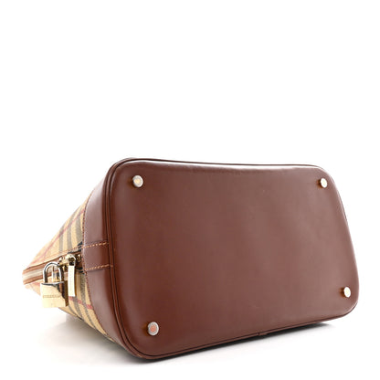 Burberry Haymarket Check Top Handle Crossbody Brown 4 of 13