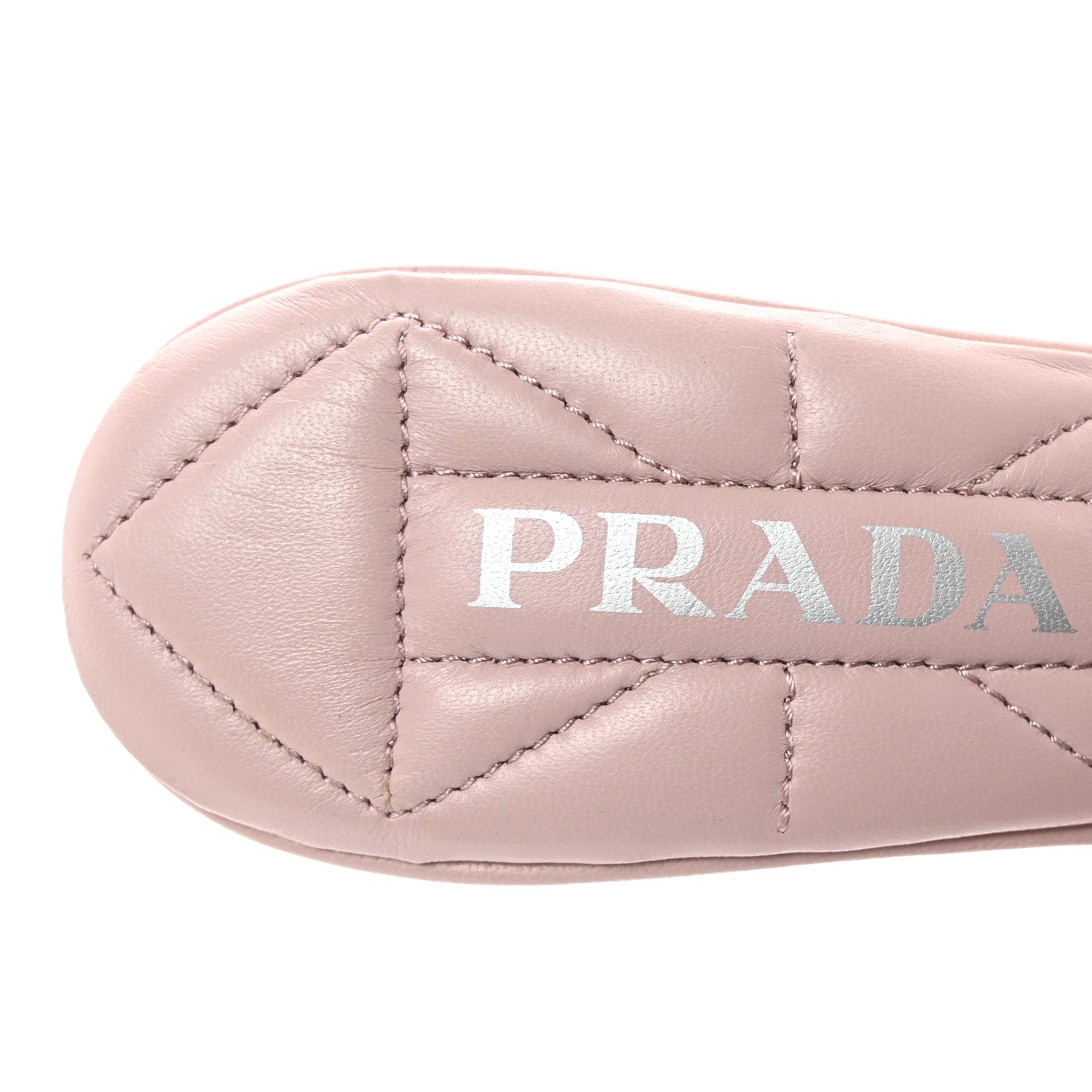 Prada Fabric Logo Embroidered 65mm Block Heel Slide Sandals 38 Alabastro Talco 8 of 9