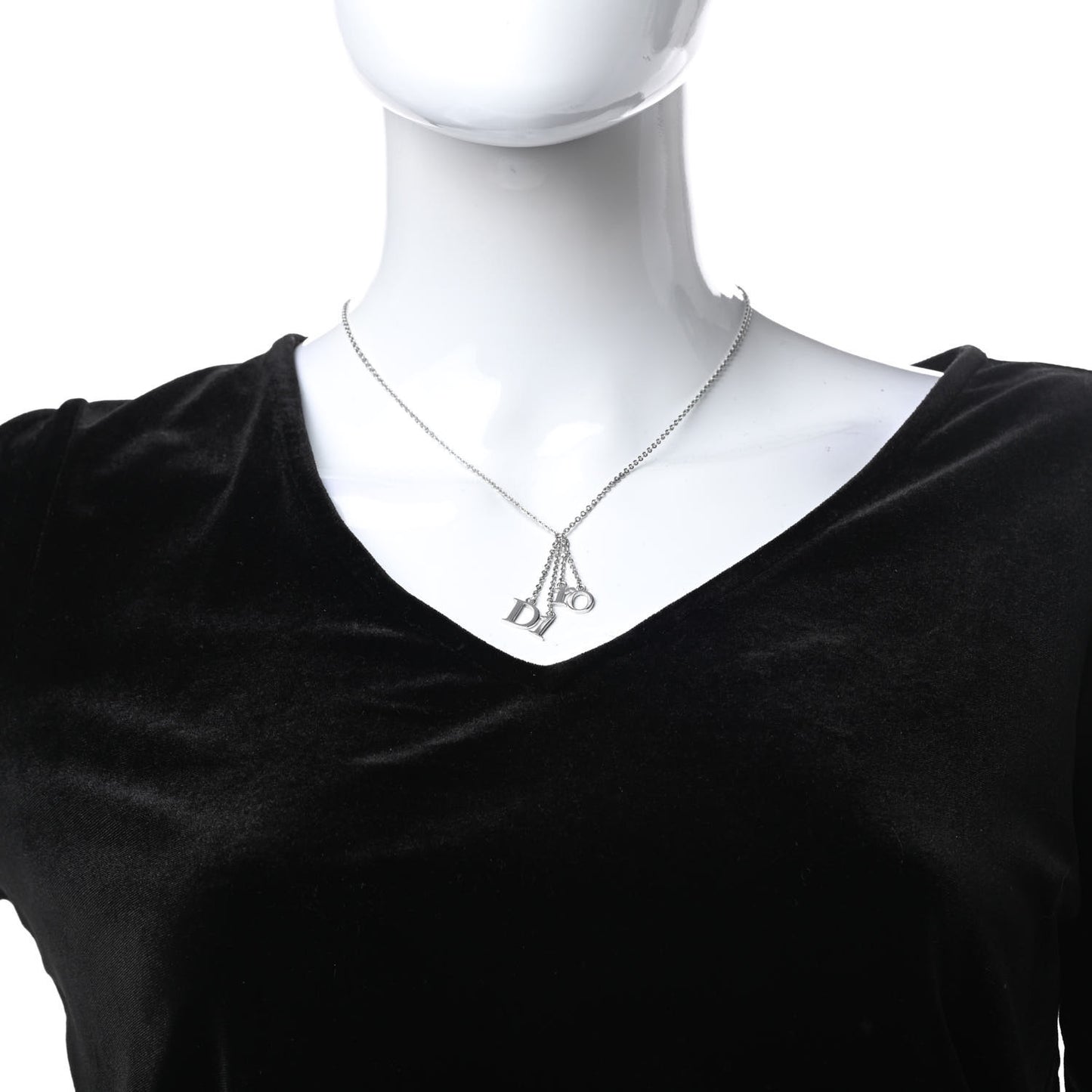 Metal Logo Necklace Silver