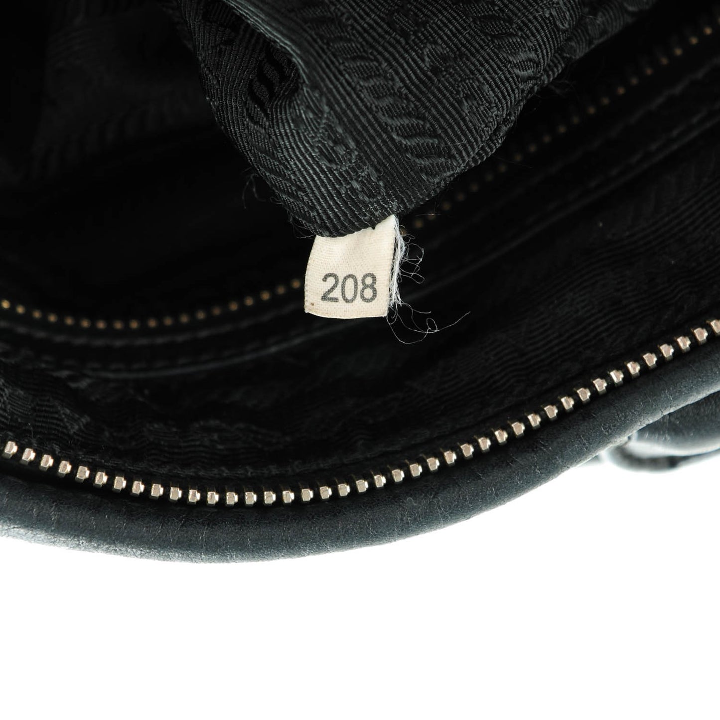 Nylon Vitello Daino Shopping Satchel Black