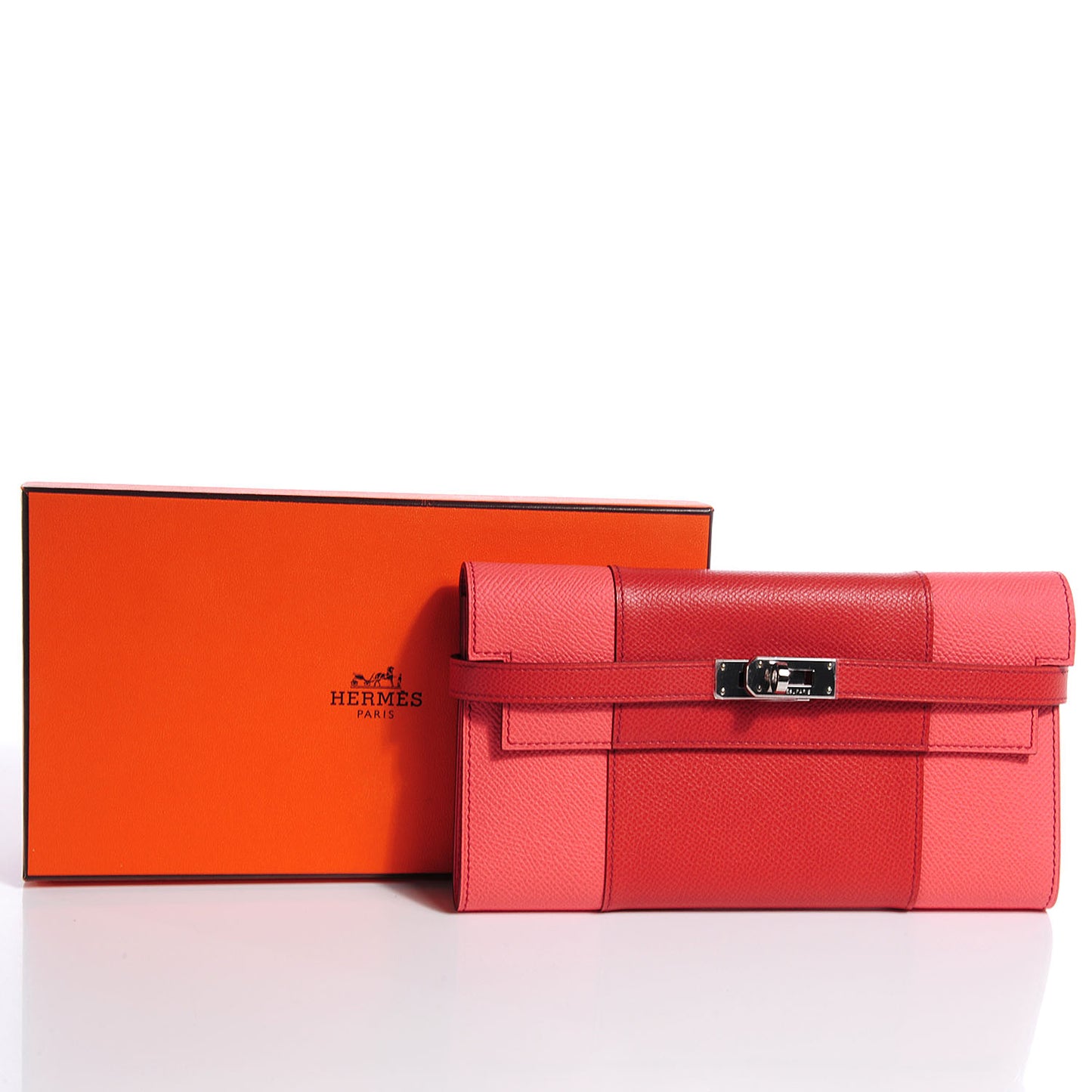 Epsom Flag Kelly Longue Wallet Corail Flamingo