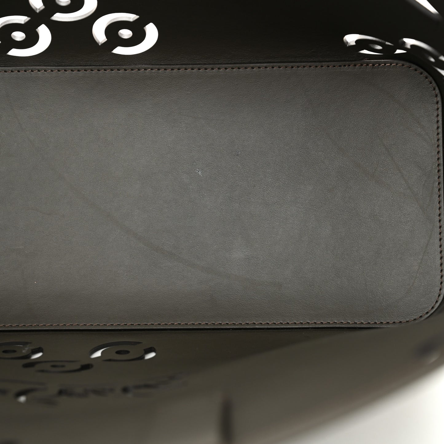 Calfskin Paris CL Logo Perforated Cabata Tote Rocket