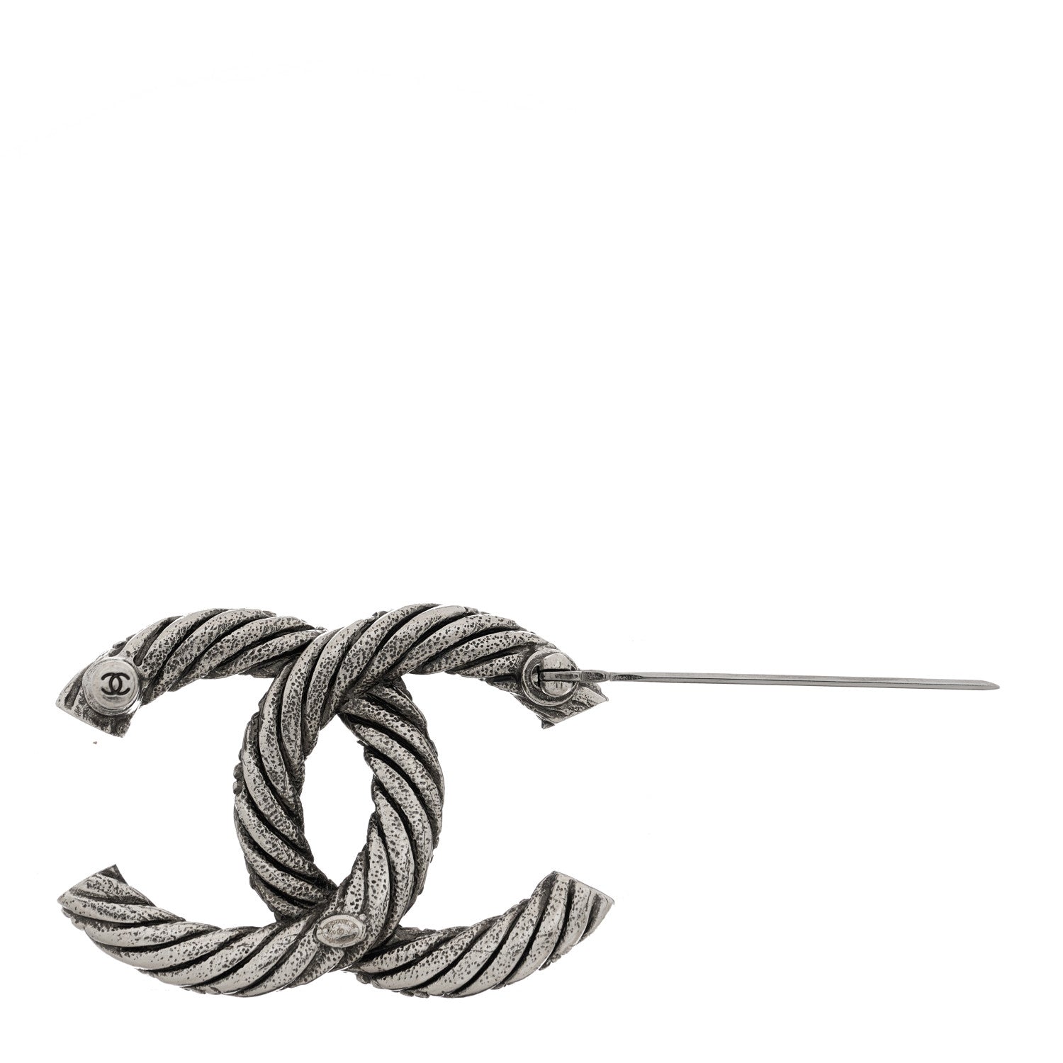 Chanel Ruthenium Twisted CC Brooch 3 of 5