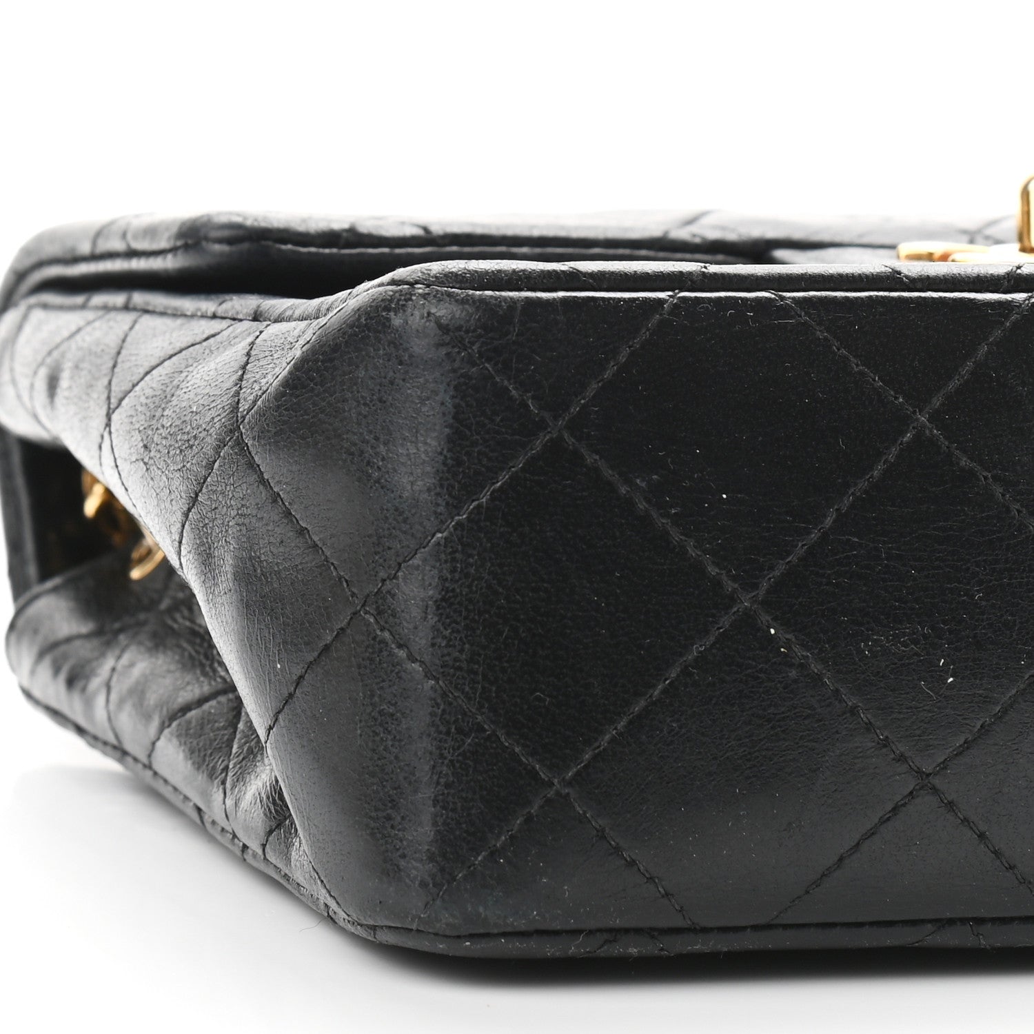 Chanel Lambskin Quilted Mini Square Flap Bag Black 7 of 12