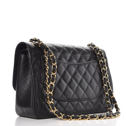 Chanel Caviar Quilted Jumbo Double Flap Black 4 of 8