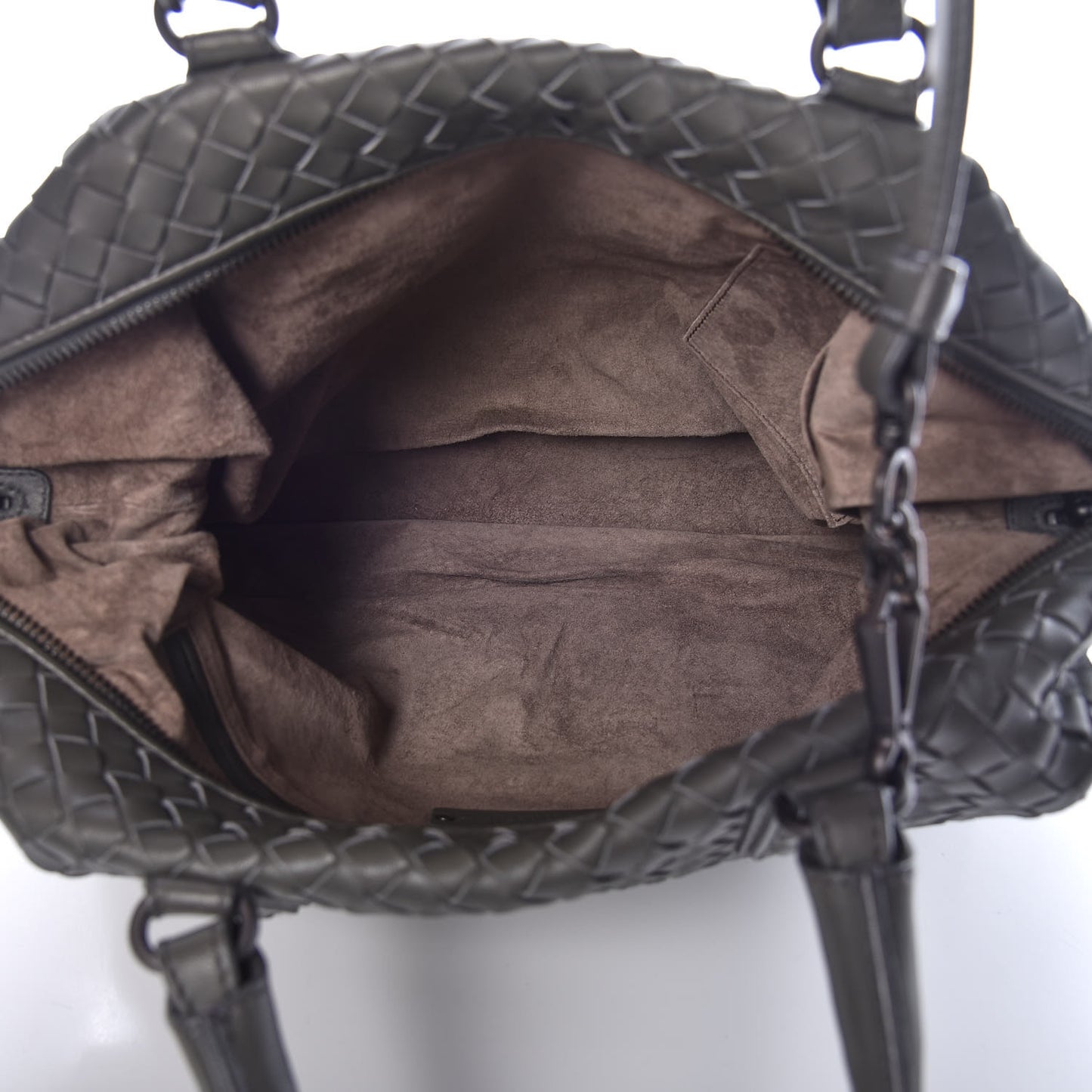 Nappa Intrecciato Medium Convertible Tote Grey
