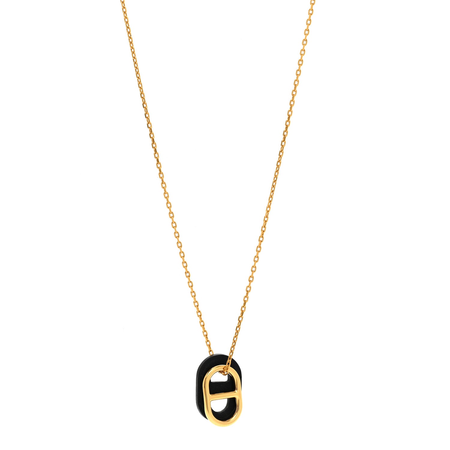 Hermes Swift O'Maillon Pendant Necklace Bleu Navy 1 of 6