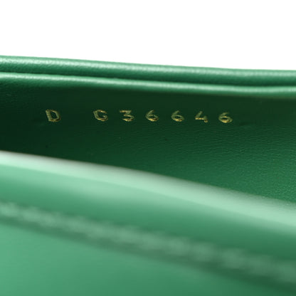 Chanel Lambskin Quilted CC Turnlock Loafers 37.5 Green 7 of 8