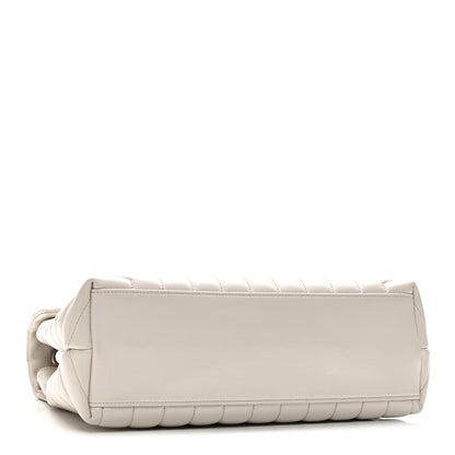 Saint Laurent Calfskin Y Quilted Monogram Medium Loulou Chain Satchel Crema Soft 4 of 11