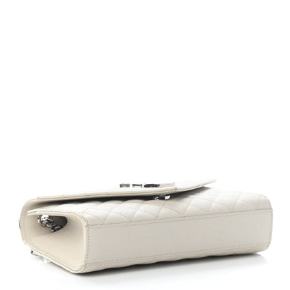 Saint Laurent Grain De Poudre Textured Mixed Matelasse Triquilt Small Monogram Satchel Optical White 3 of 9