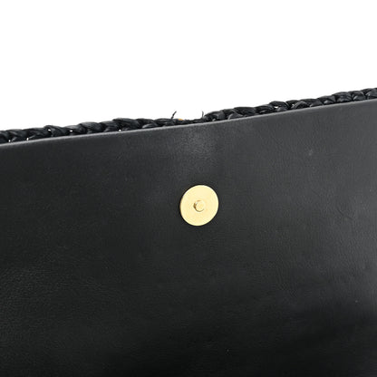 Saint Laurent Raffia Monogram Tassel Kate 99 Black 10 of 10