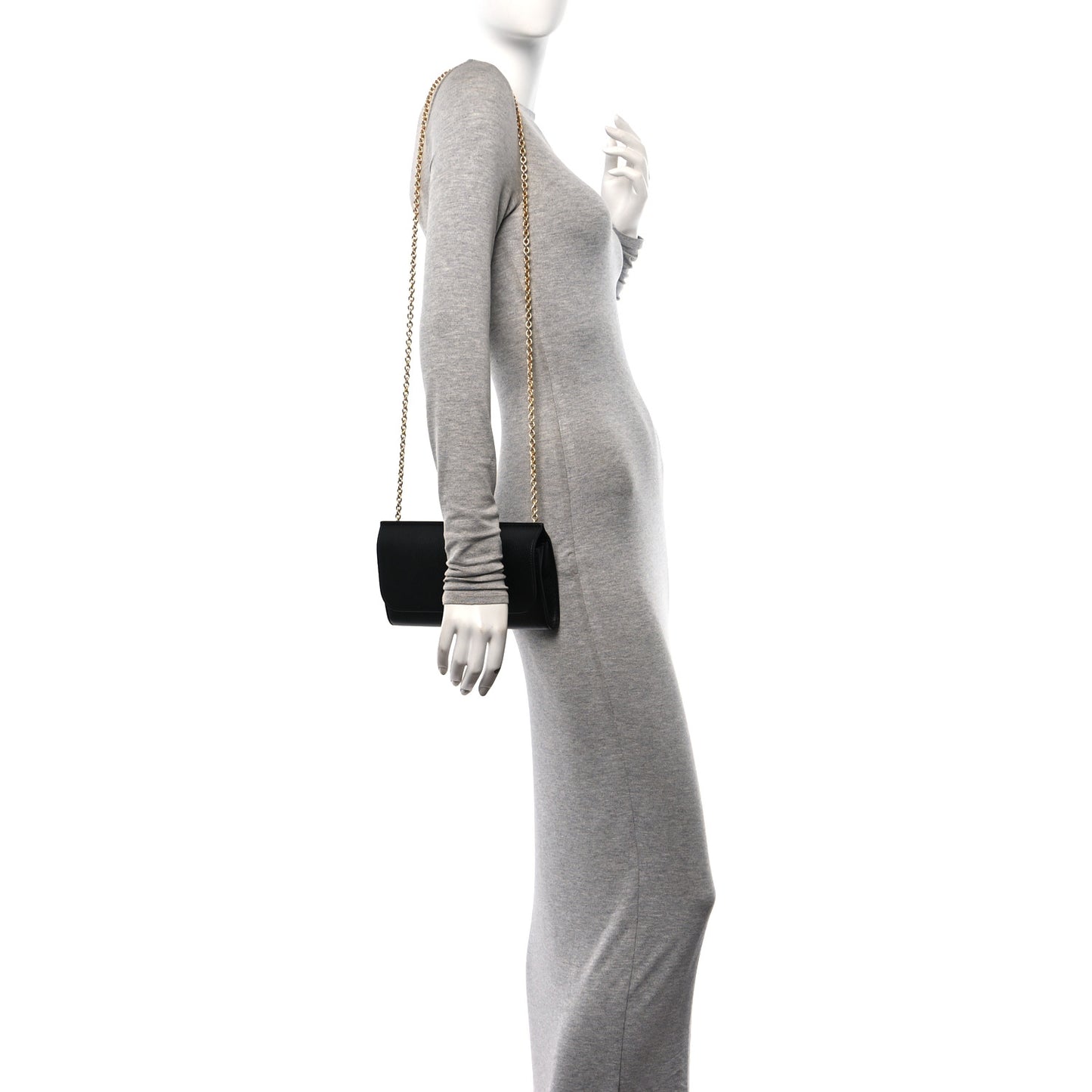 Small Classic Grain Amberley Convertible Clutch Black