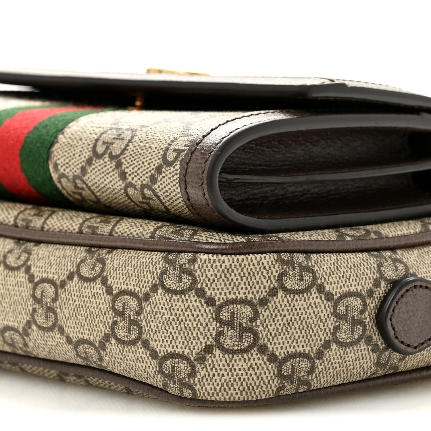 Gucci GG Supreme Monogram Web Mini Ophidia Bag Beige Ebony 10 of 12