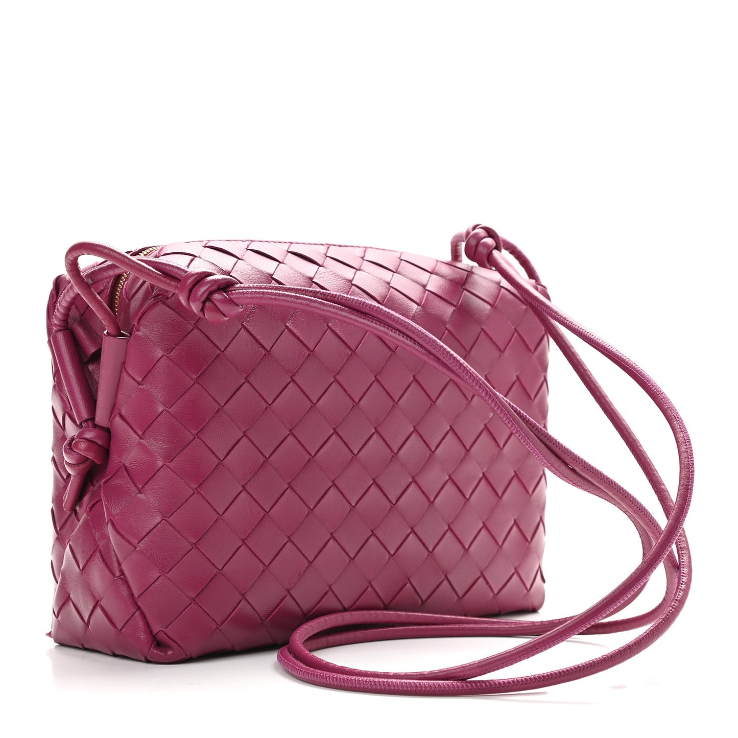 Nappa Intrecciato Small Loop Camera Bag Cinnabar