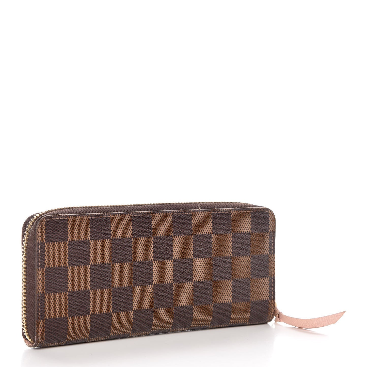 Damier Ebene Clemence Wallet Rose Ballerine