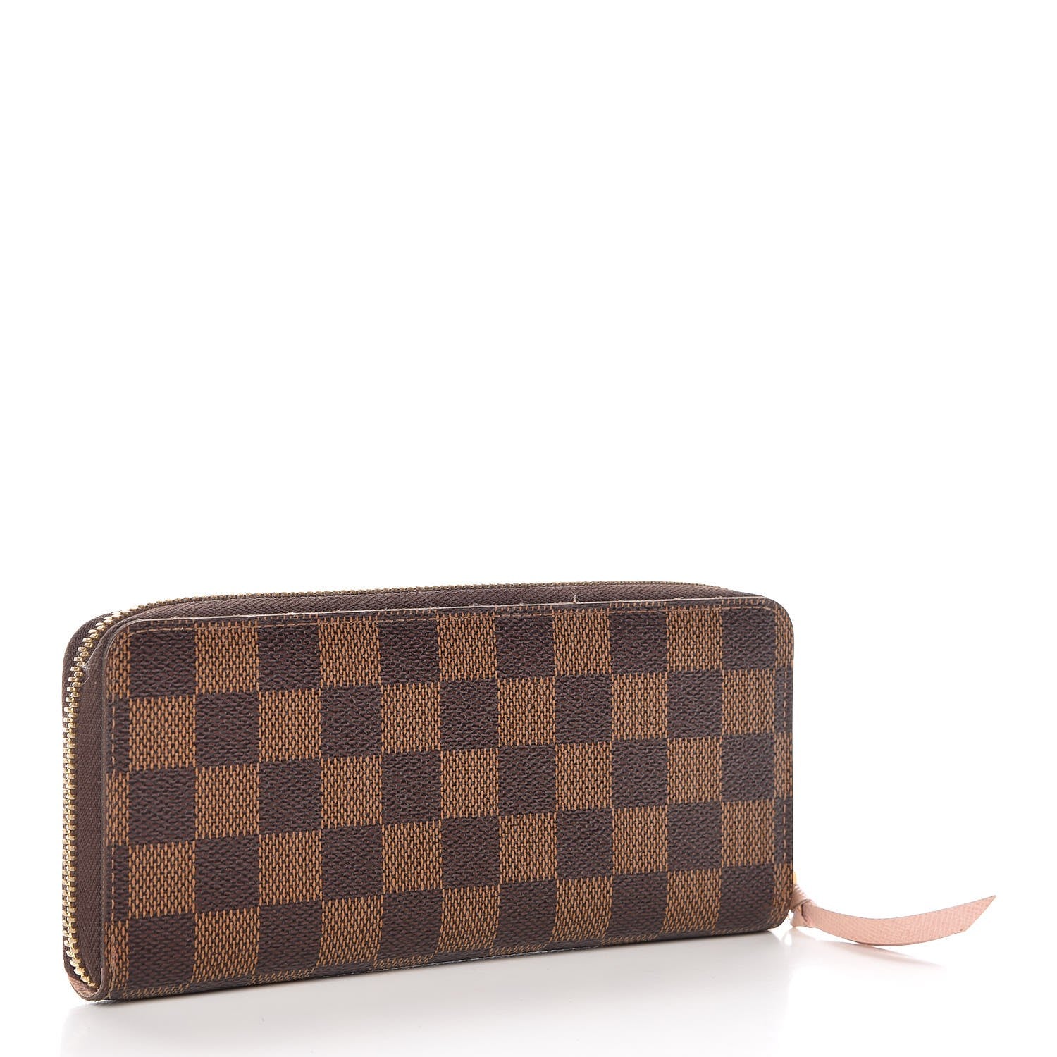 Louis Vuitton Damier Ebene Clemence Wallet Rose Ballerine 3 of 9