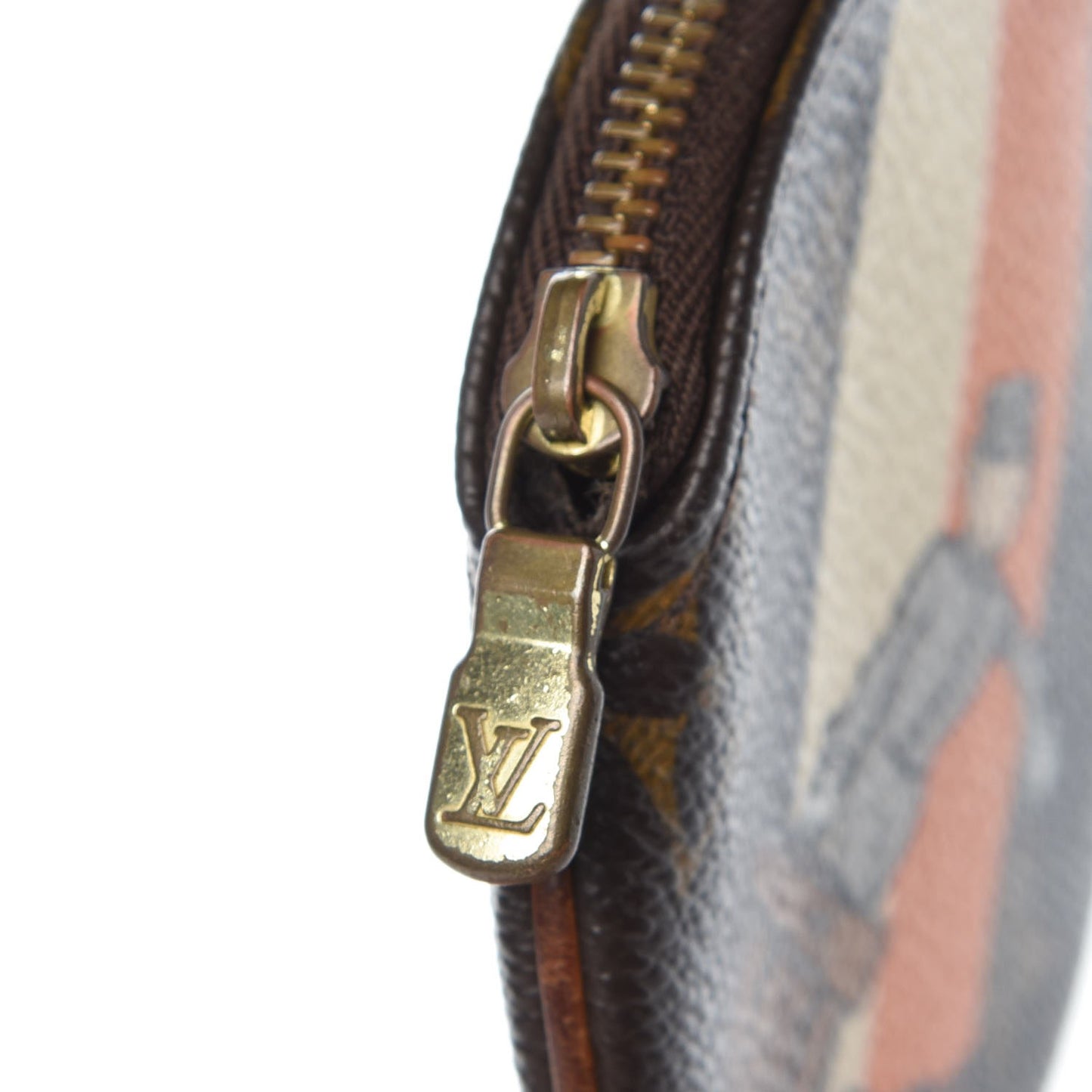 Monogram Groom Round Coin Purse