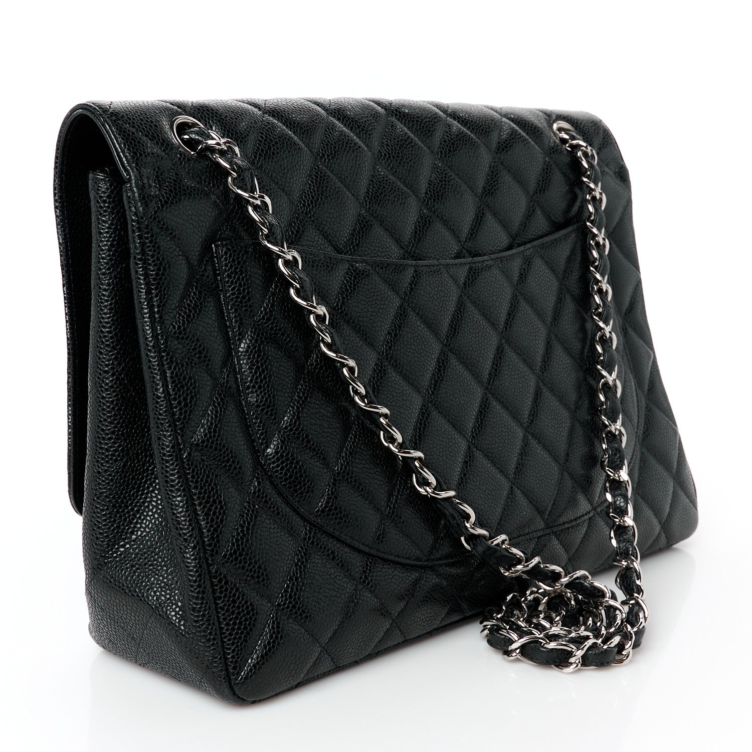 Chanel Caviar Quilted Maxi Single Flap Black 3 of 12