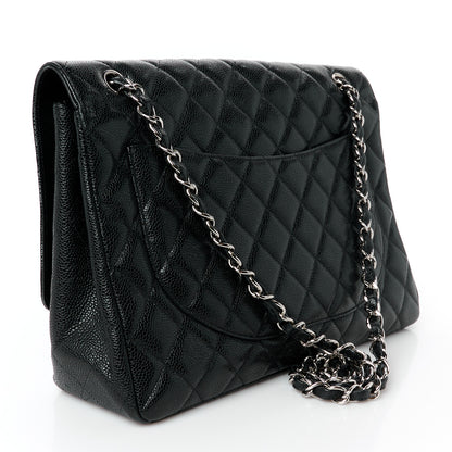 Chanel Caviar Quilted Maxi Single Flap Black 3 of 12