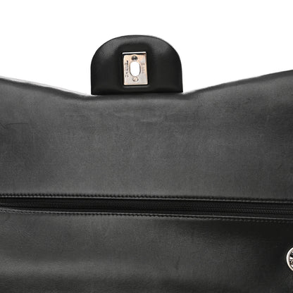 Chanel Lambskin Quilted Jumbo Double Flap Black 14 of 15