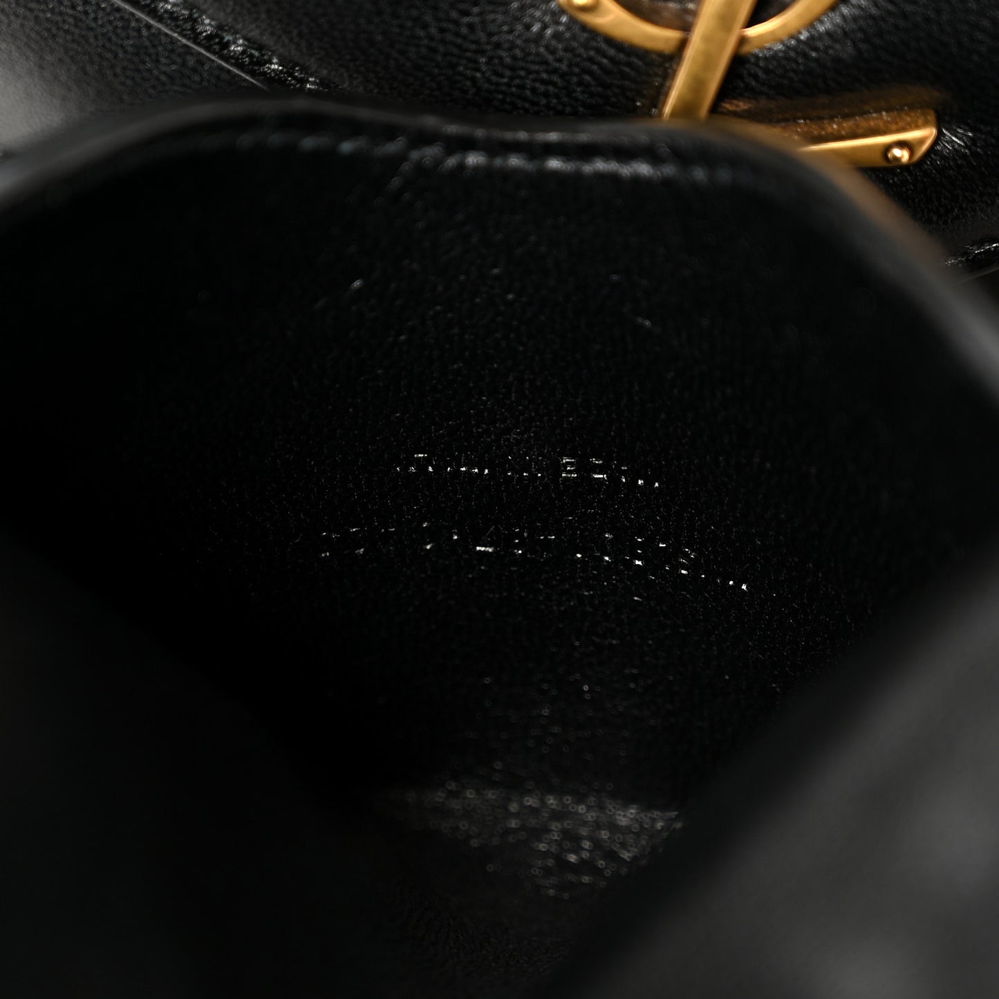 Lambskin Chevron Quilted Small LouLou Black