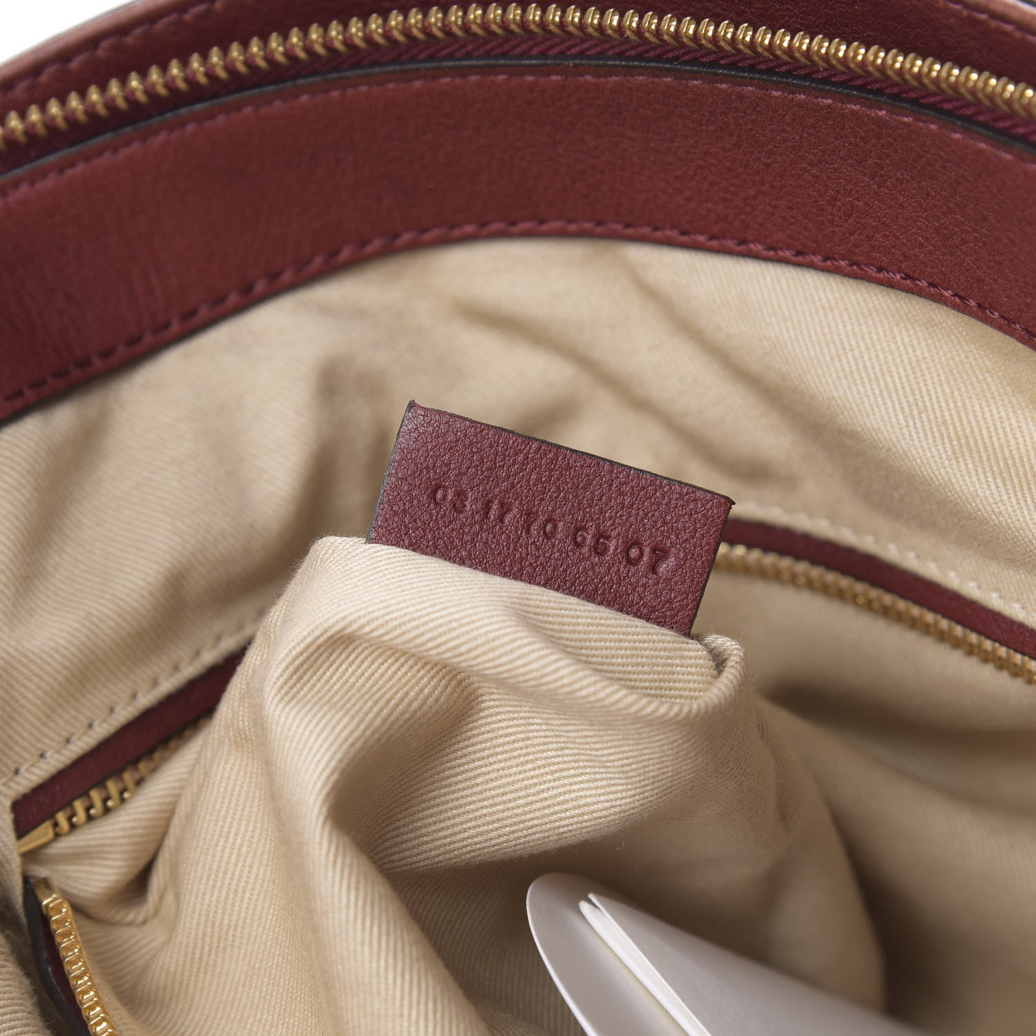 Chloe Grained Calfskin Suede Satchel Red 7 of 18