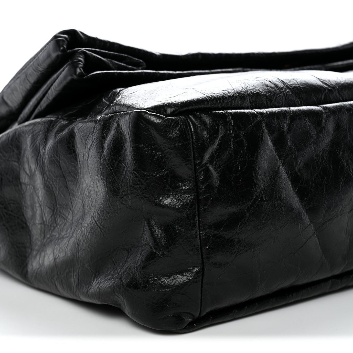 Arena Calfskin Medium Monaco Chain Shoulder Bag Black