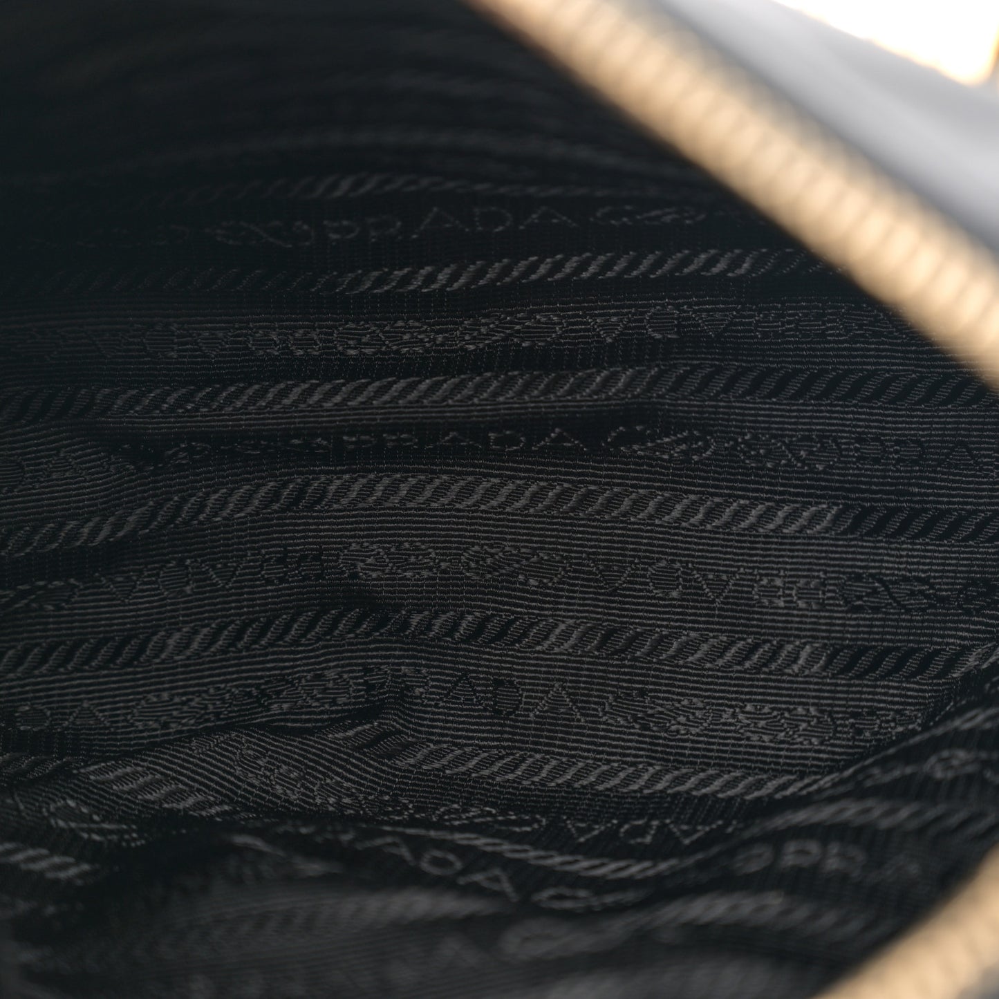 Tessuto Nylon Saffiano Shoulder Bag Black