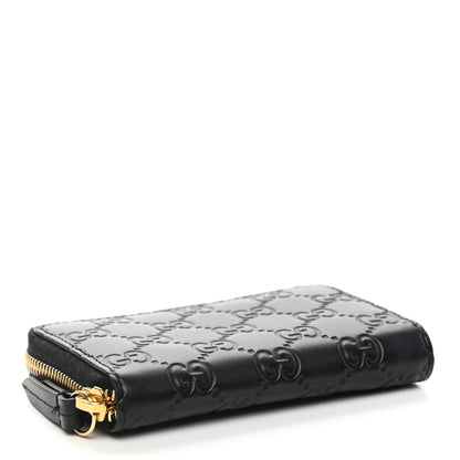 Gucci Guccissima Zip Around Card Case Black 4 of 8