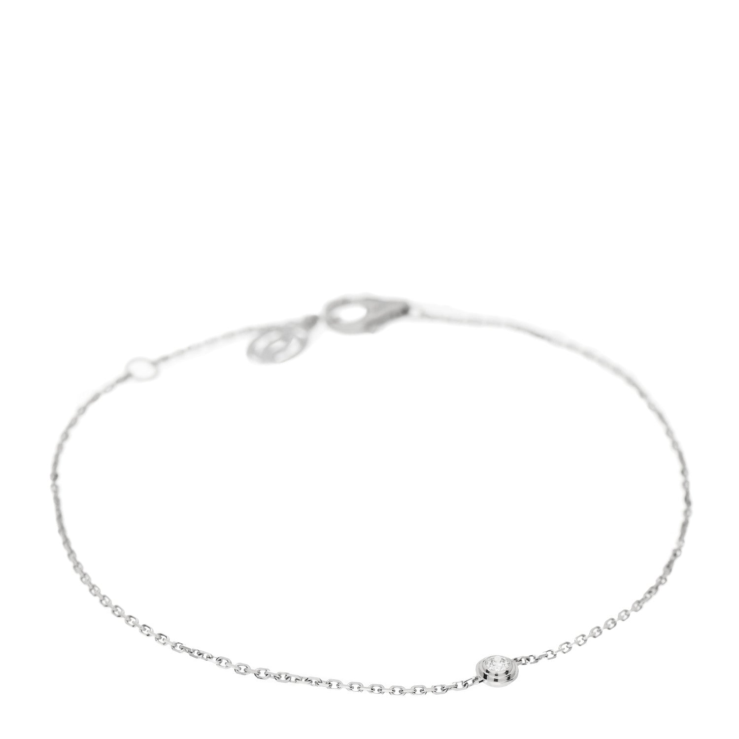 Cartier 18K White Gold Diamond XS D'Amour Bracelet 1 of 5