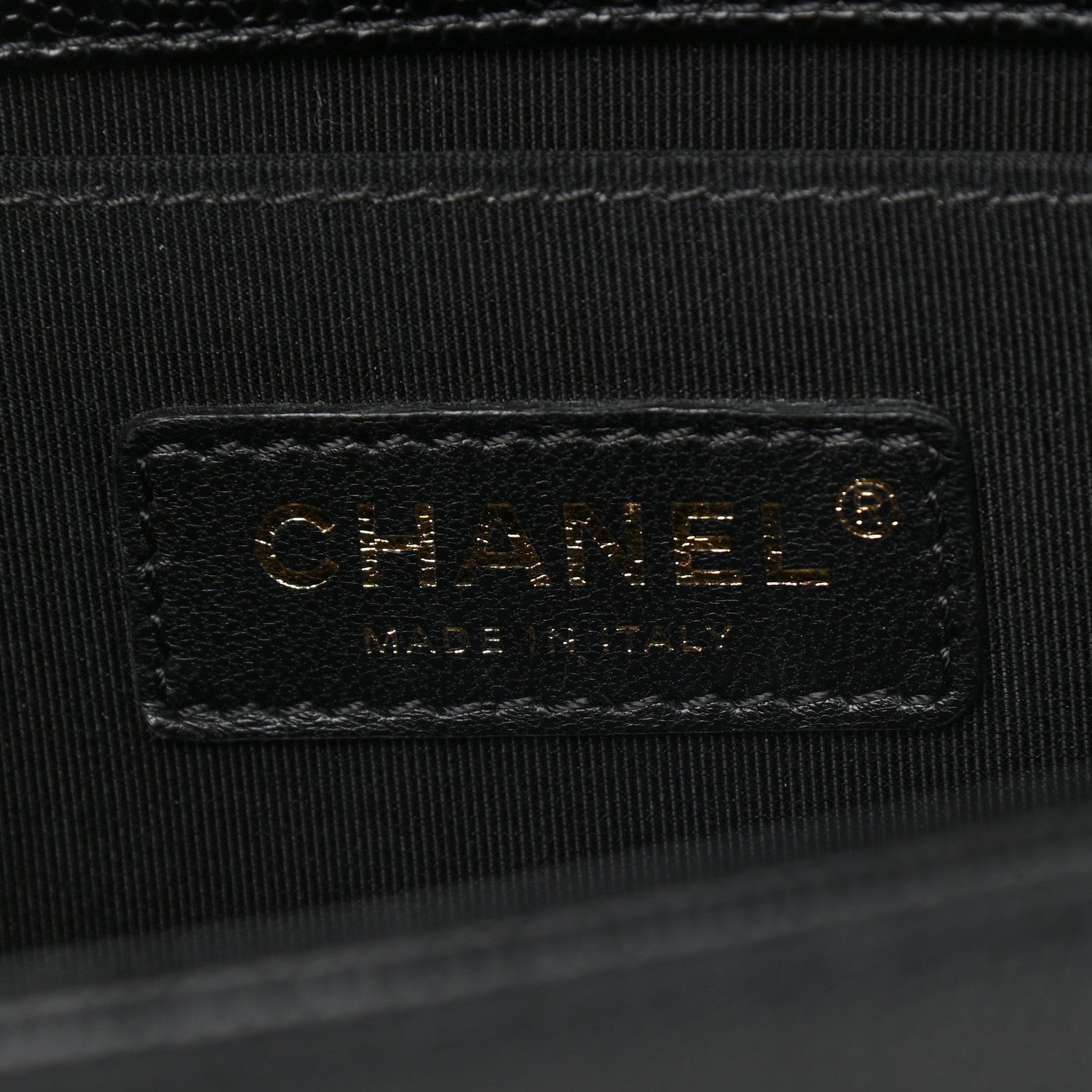Chanel Caviar Chevron Quilted Medium Boy Flap Black 6 of 9