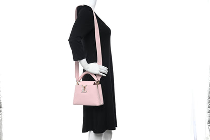 Louis Vuitton Taurillon Marble Capucines Mini Pink 2 of 10