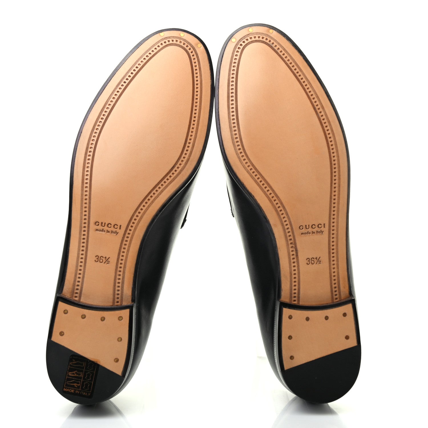 Gucci Calfskin Womens Jordaan Loafers 36.5 Black 5 of 8