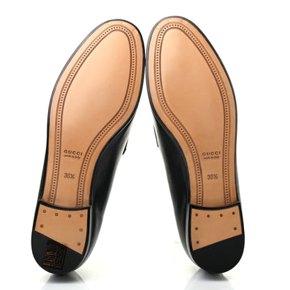 Gucci Calfskin Womens Jordaan Loafers 36.5 Black 5 of 8