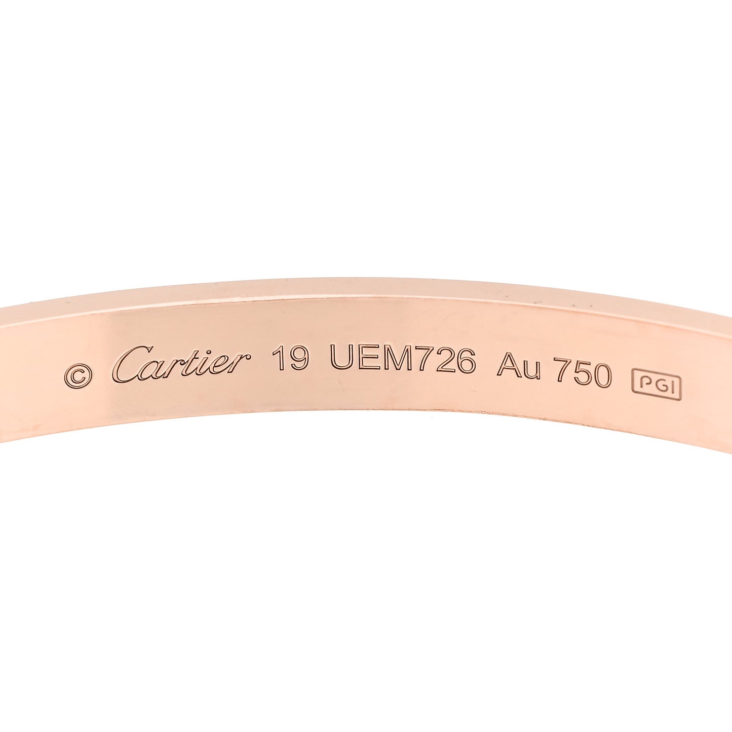 18K Pink Gold LOVE Bracelet 19