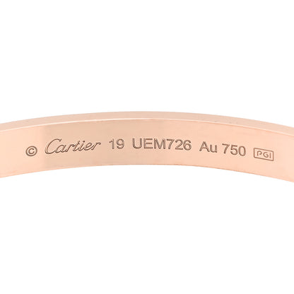 Cartier 18K Pink Gold LOVE Bracelet 19 4 of 9