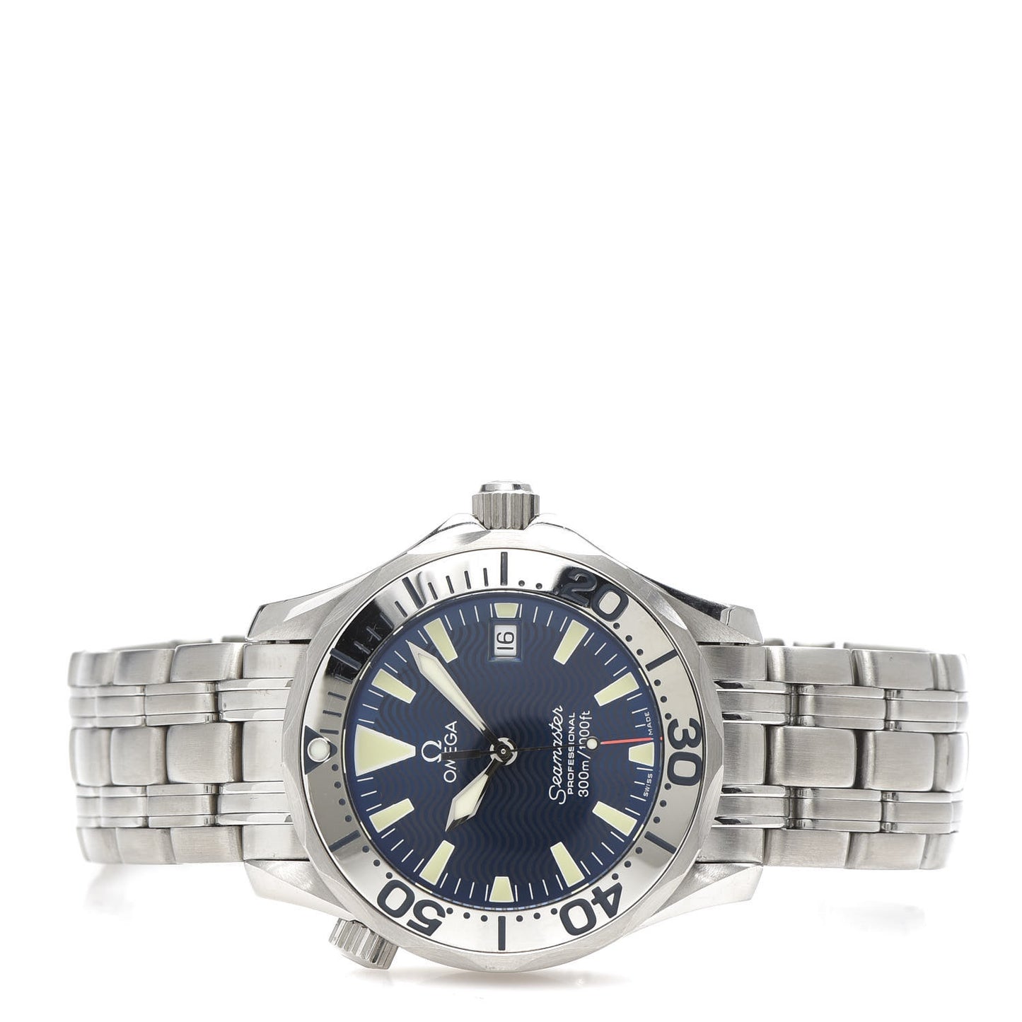 Stainless Steel 36mm Seamaster Professional Quartz Watch Blue 2263.80