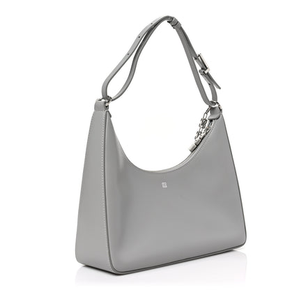 Givenchy Smooth Calfskin Small Moon Cut Out Shoulder Bag Grey 3 of 8