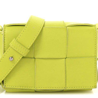 Bottega Veneta Lambskin Maxi Intrecciato Extra Mini Cassette Crossbody Bag Acid 7 of 10