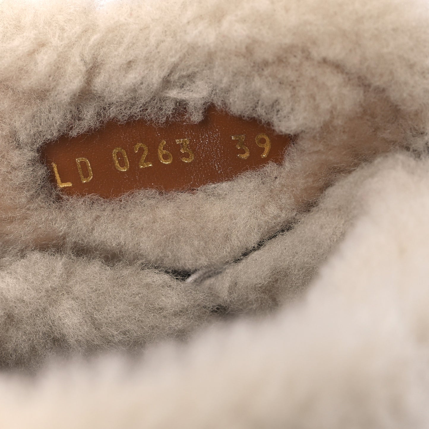 Suede Monogram Debossed Shearling Lous Open Back Sneakers 39 Cognac