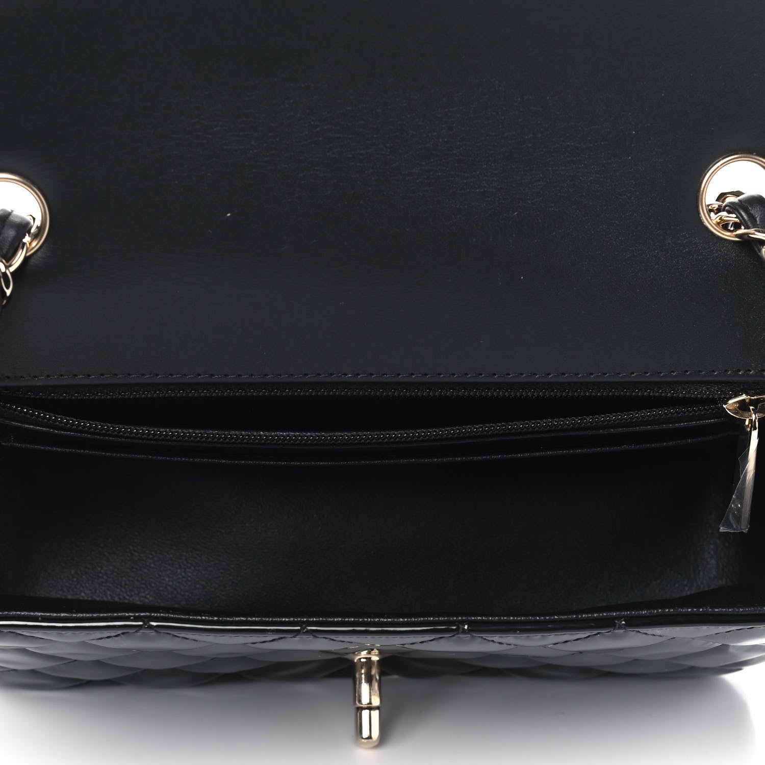 Chanel Patent Calfskin Quilted Mini Rectangular Flap Black 4 of 4