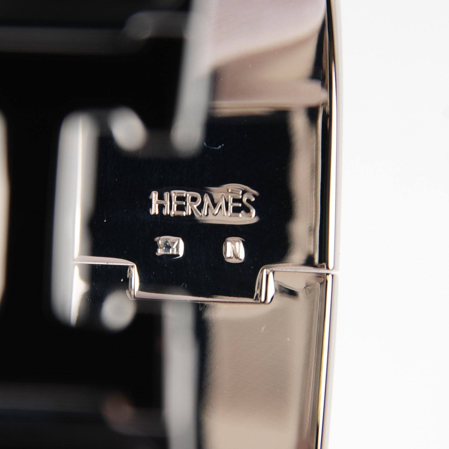 Hermes Enamel Wide Clic Clac H Bracelet GM Black 4 of 6