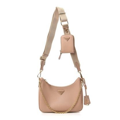 Prada Saffiano Re-Edition 2005 Shoulder Bag Cammeo Beige 1 of 10