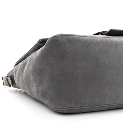 Fendi Vitello Savana Big Mama Baguette Grigio Tartaruga Natural 9 of 10