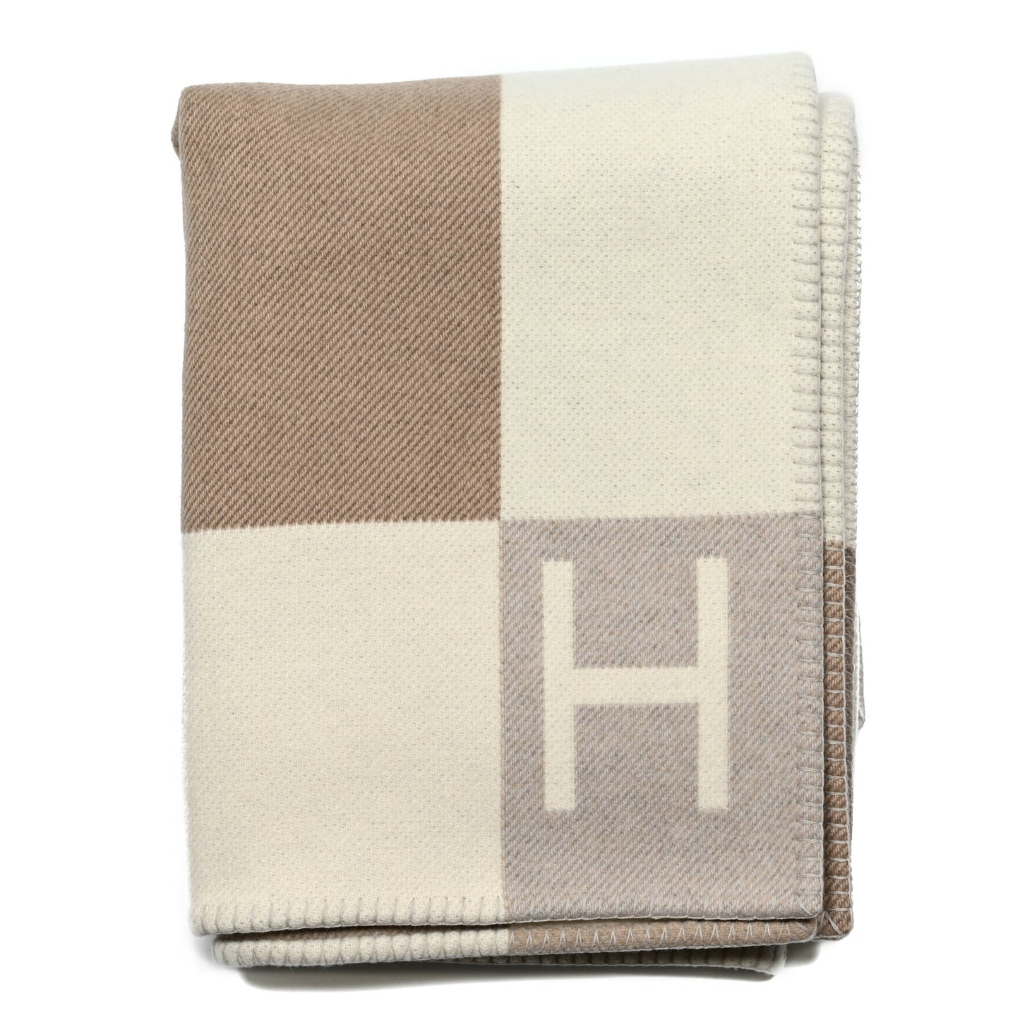 Wool Cashmere Avalon Vibration Blanket Ecru Naturel