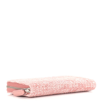 Chanel Lurex Canvas Deauville Medium Zip Around Wallet Pink 4 of 10