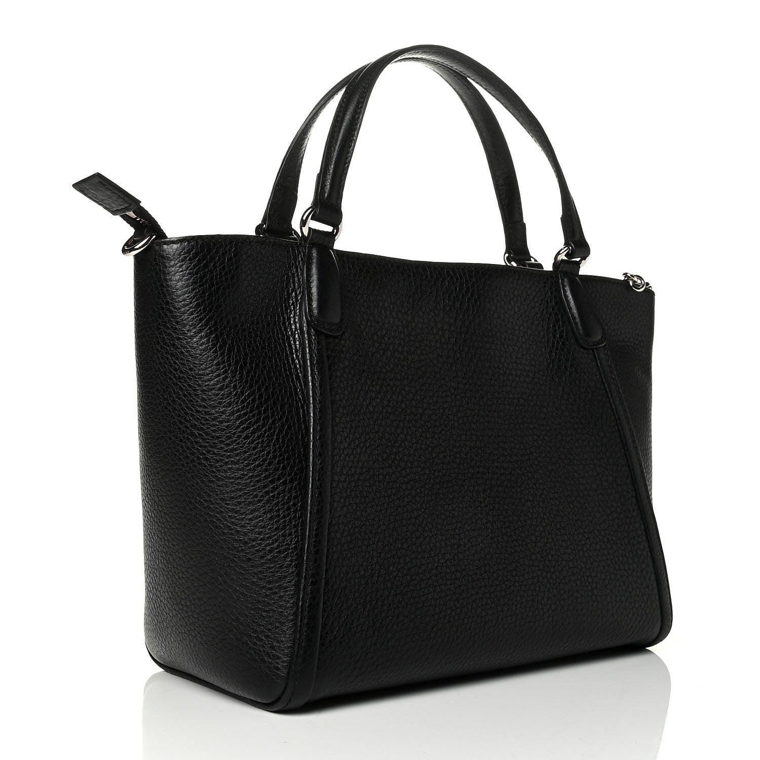 Gucci Pebbled Calfskin Small Soho Top Handle Bag Black 2 of 7